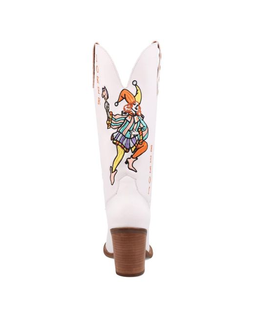 Dingo White Joker Leather Boot
