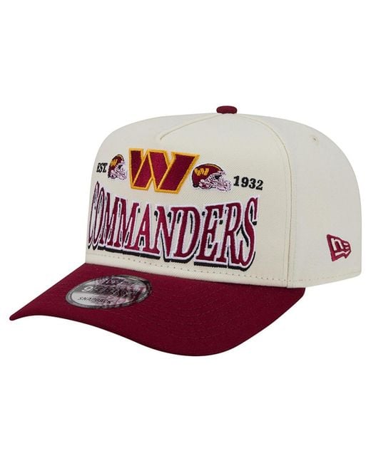 KTZ Washington Commanders Structured-fit A-frame 9fifty Snapback Hat for men