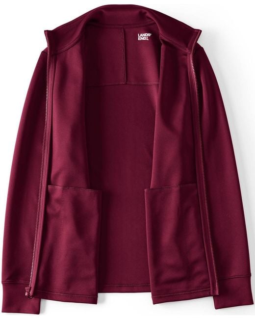 Lands' End Red Active Performance Full Zip Jacket