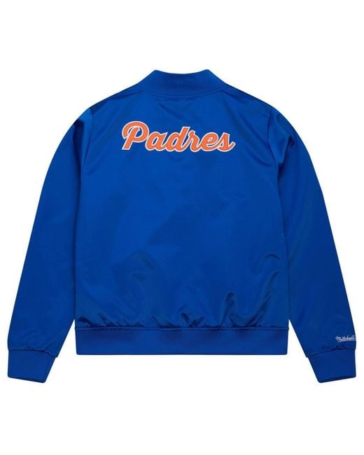 Mitchell & Ness Blue San Diego Padres Cooperstown Collection Full-snap Satin Jacket
