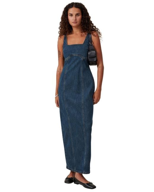 Cotton On Blue Sloan Denim Maxi Dress