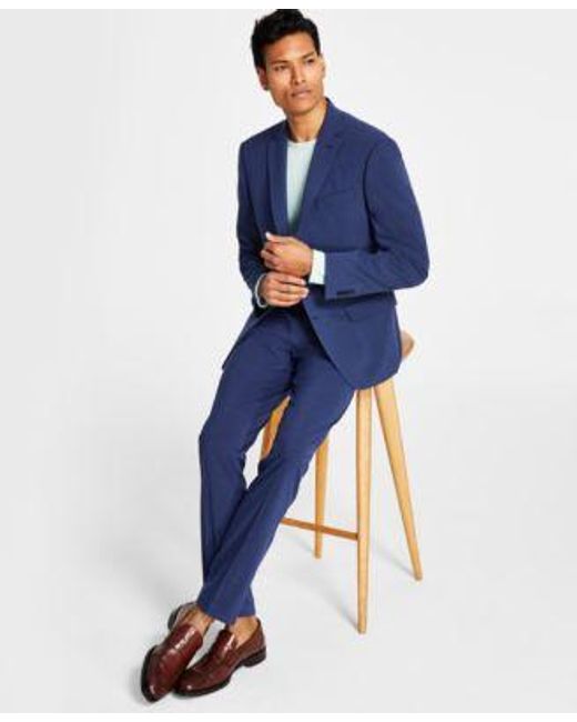 Ben Sherman Skinny Fit Stretch Suit in Blue for Men | Lyst