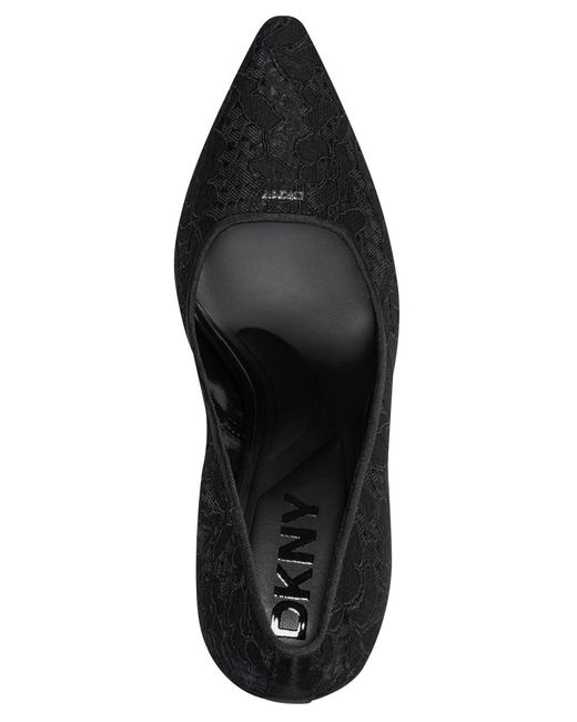 DKNY Black Nachman High Pointed Toe Pumps