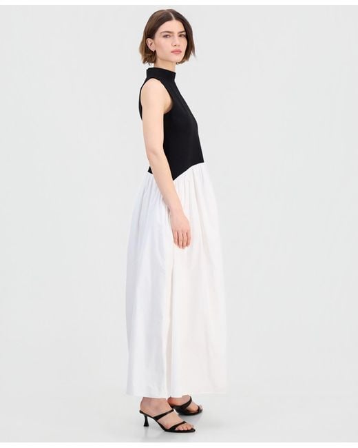French Connection Women's White Mixed-media Maxi Dress - ice4pros.com.br
