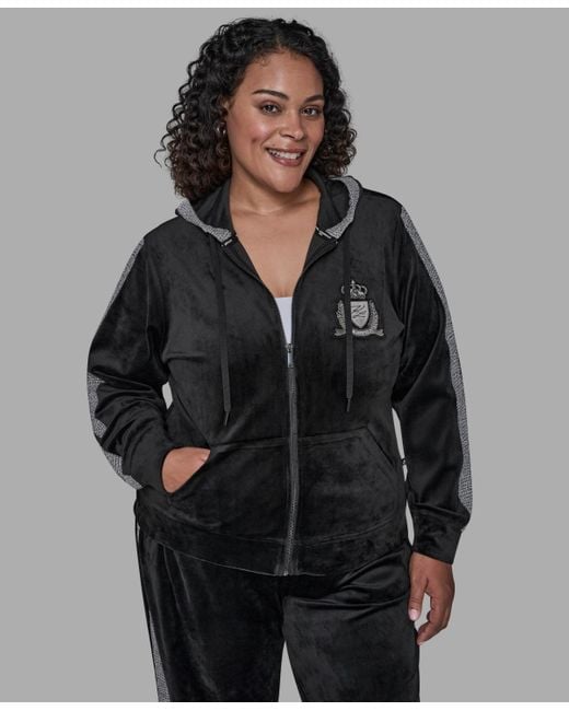 Karl Lagerfeld Black Plus Size Double Waistband Jacket for men
