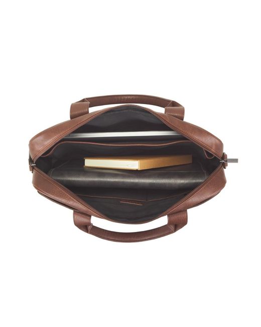 Bugatti Brown Palermo 13" Leather Briefcase