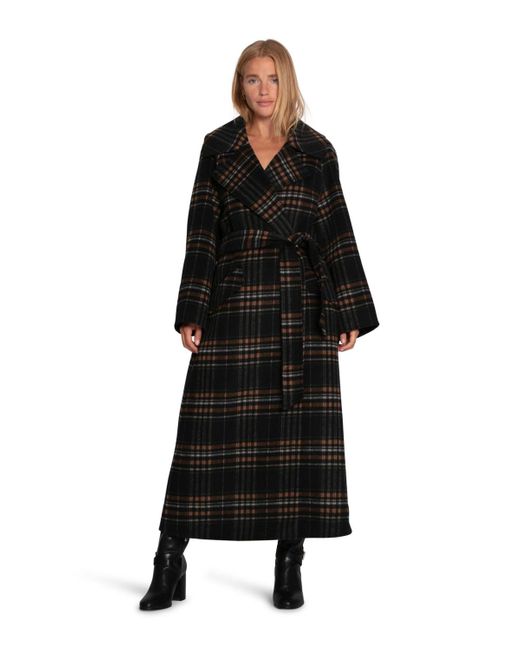 Belle & Bloom Black Heart To Heart Large Collar Maxi Coat