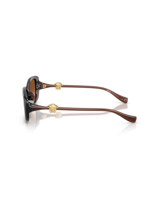 Versace Brown Rectangle Sunglasses