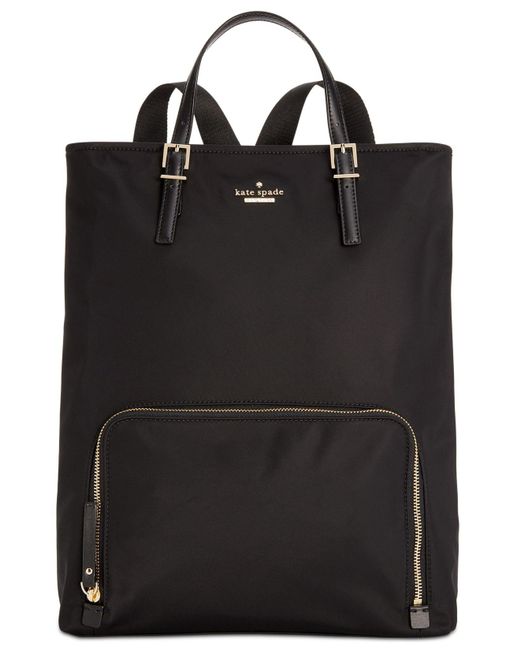 Kate Spade Black Convertible Nylon Backpack