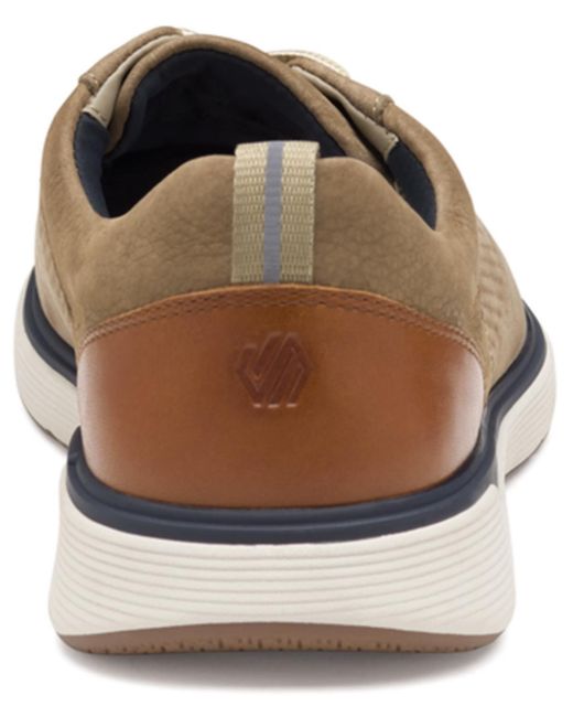 Johnston & Murphy White Round Toe Nubuck Sneakers for men