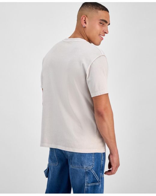 Sun & Stone White Sun + Stone Inside Out Regular-fit T-shirt for men