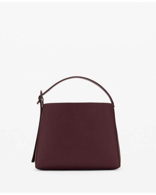 Mango Purple Buckle Mini Shopper Bag