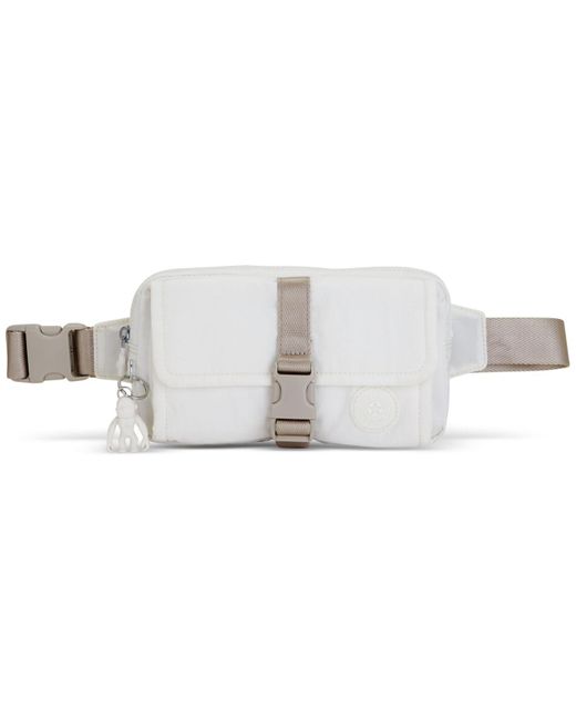 Kipling White Izzet Small Nylon Zippered Belt Bag