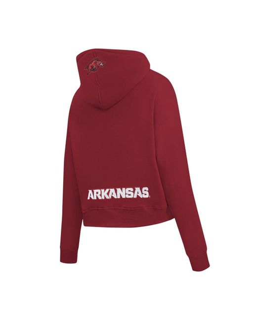 Pro Standard Red Arkansas Razorbacks Game Day Sequin Full-zip Hooded Jacket