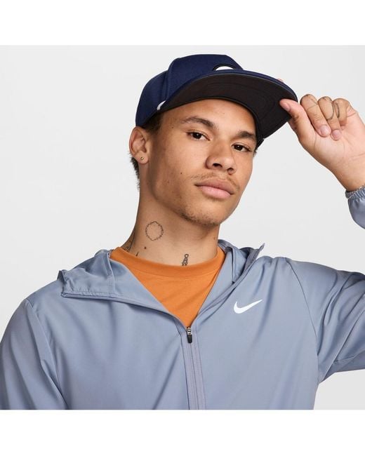 Nike Blue And  Retro Pro Performance Snapback Hat