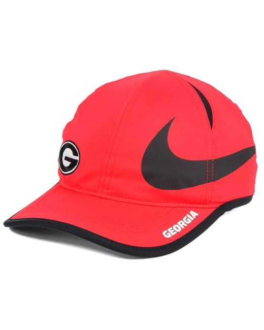 Nike Big Swoosh Adjustable Cap in Red for Men | Lyst