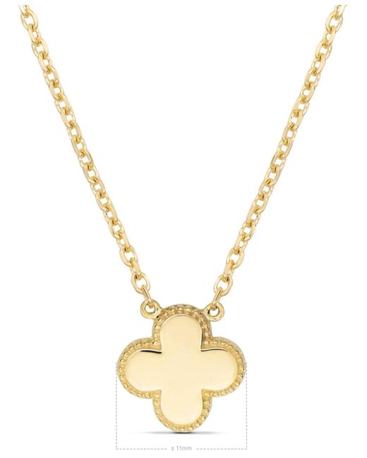 DEVATA Metallic Clover Chain Necklace