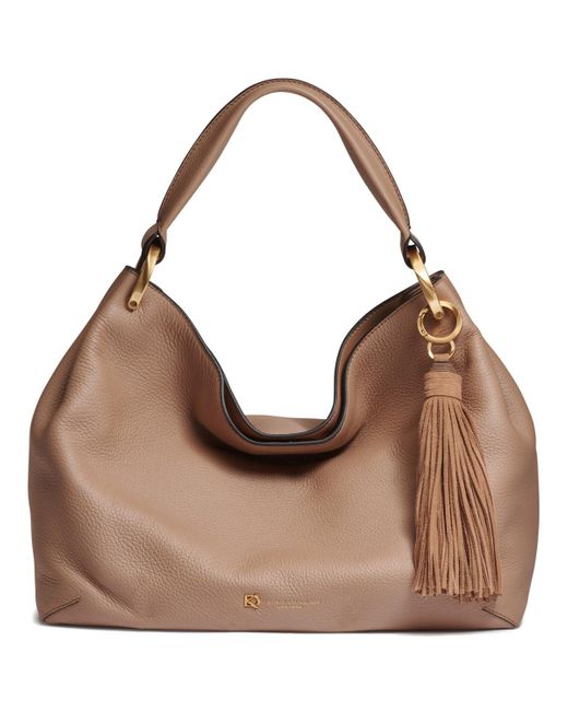 Donna Karan Brown Glenwood Leather Shoulder Bag