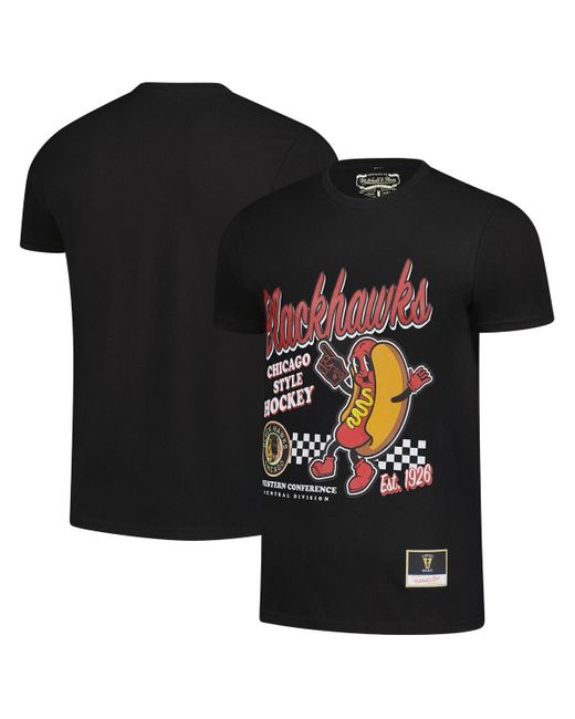 Mitchell & Ness Black Chicago Hawks Local Food T-shirt for men