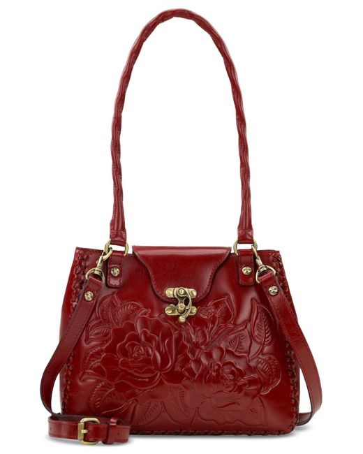 Patricia Nash Rosalia Small Leather Shoulder Bag in Red Lyst