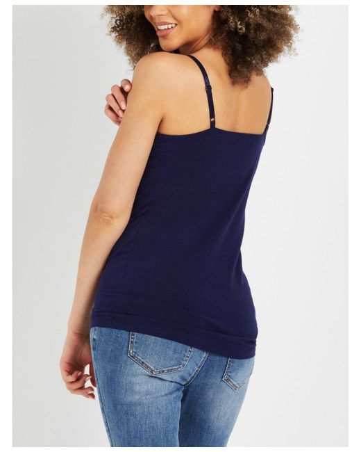 Motherhood Maternity Blue Plus Size Clip Down Nursing Tank Top Cami