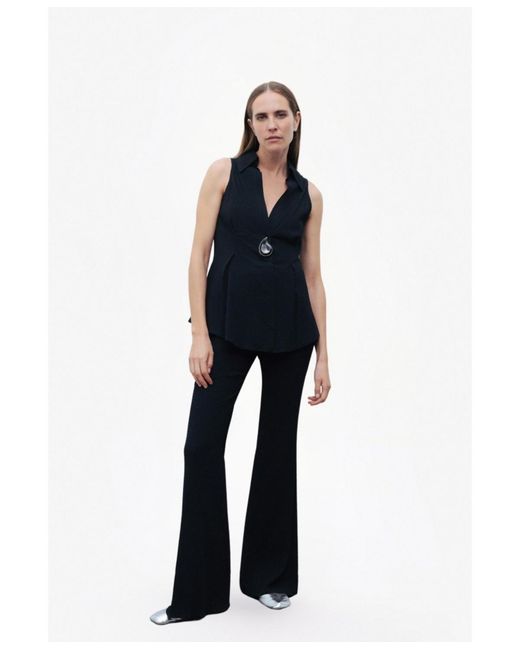 Nocturne Black Flared Pants
