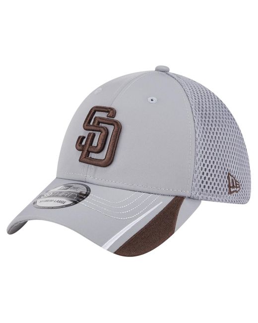 KTZ Gray San Diego Padres Linear 39thirty Flex-fit Hat for men