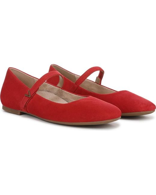 Vionic Red Alameda Mary Jane Flats