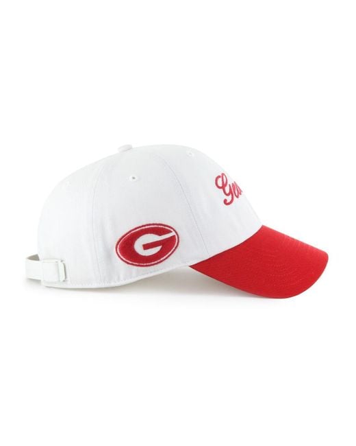 '47 Red Georgia Bulldogs Contemporary Basics Foundation Clean Up Adjustable Hat for men