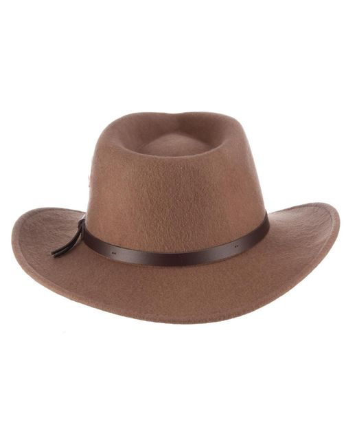 Scala Natural Crushable Felt Outback Hat for men