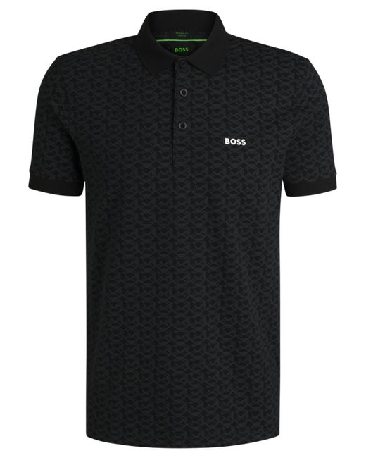 Boss Black Boss By Stretch Cotton Printed Paddy Polo Shirt for men