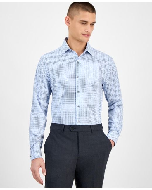 alfani regular fit dress shirt Alfani Mens Regular fit Dress Shirt Large 16-16.5 32-33 Black Solid main image 0
