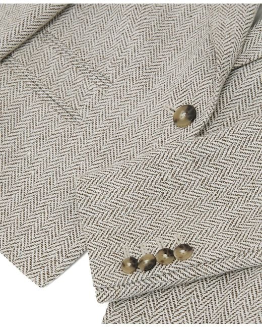 Reiss Gray Ezra Sb Texture Jacket