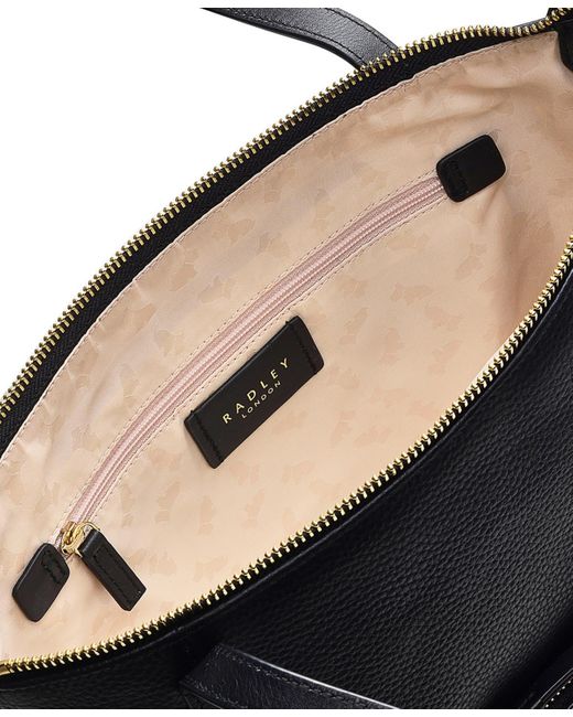 Radley Bag Black And Purple Radley Bridgewater Small Ziptop Grab Bag in Purple L