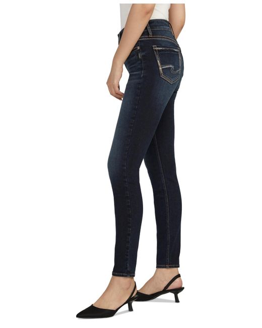 Silver Jeans Co. Blue Suki Mid Rise Curvy Fit Skinny Leg Jeans