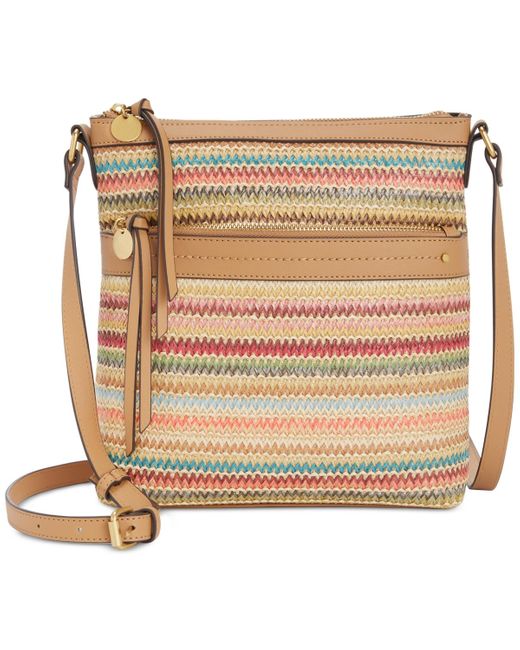 Style & Co. Natural Straw North South Crossbody Bag
