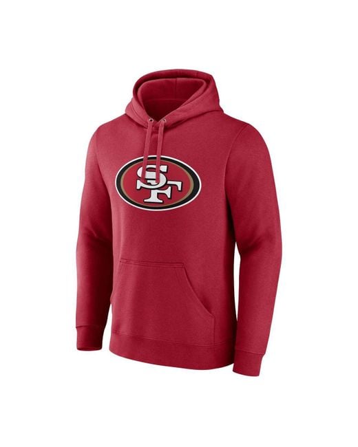 Fanatics Branded Deebo Samuel Scarlet San Francisco 49ers Player Icon Name  And Number Fitted Pullover Hoodie in Red for Men