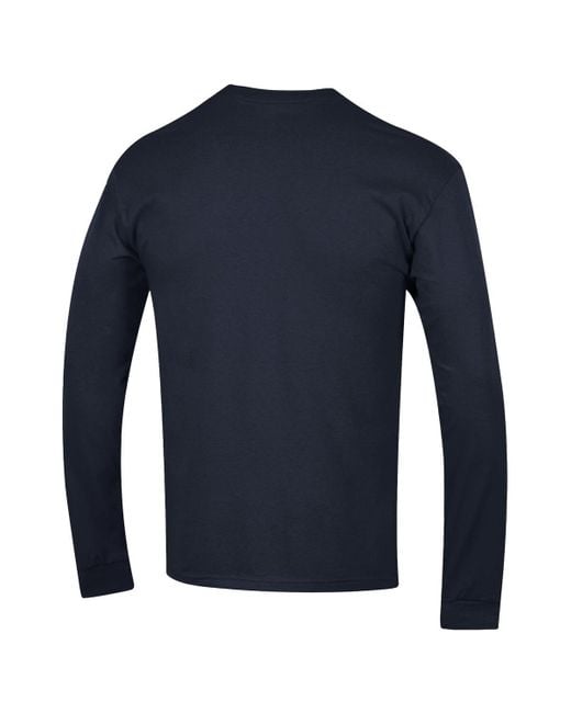 Champion Blue West Virginia Mountaineers Arch Over Logo 2-hit Long Sleeve T-shirt for men
