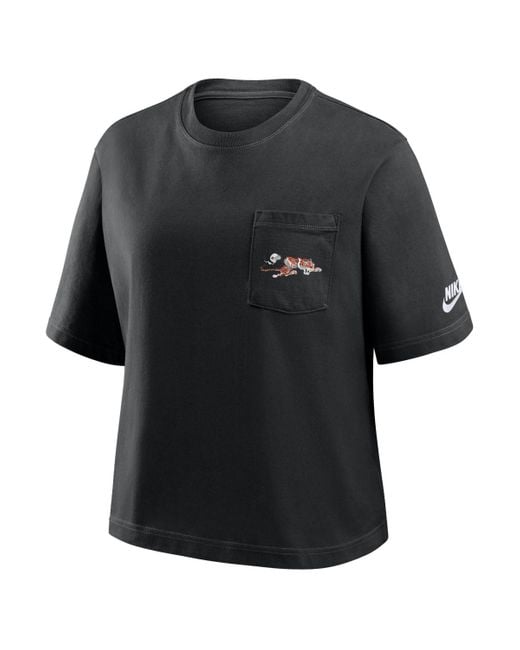 Nike Black Cincinnati Bengals Rewind Pocket Boxy T-shirt