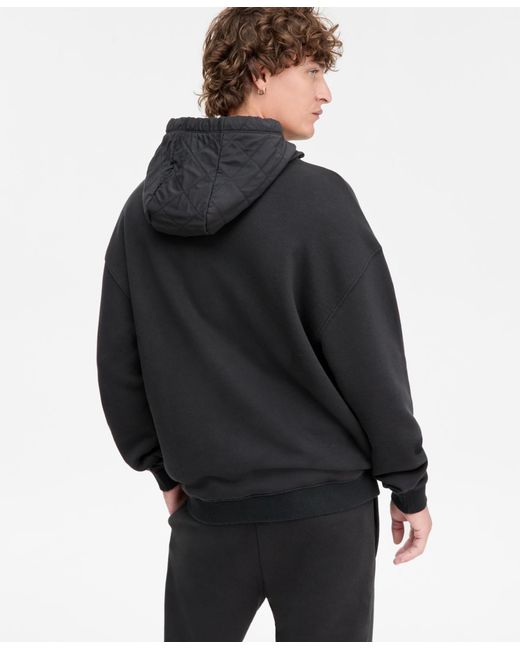 Boss Black Dilvano Oversized Wax Logo Pullover Hoodie for men