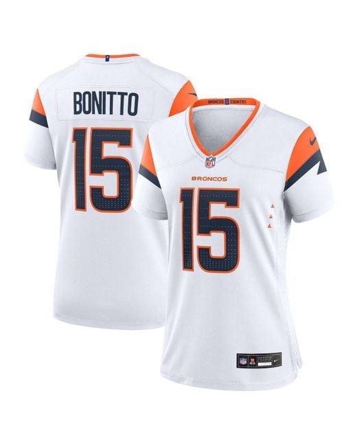 Nike White Nik Bonitto Denver Broncos Game Jersey