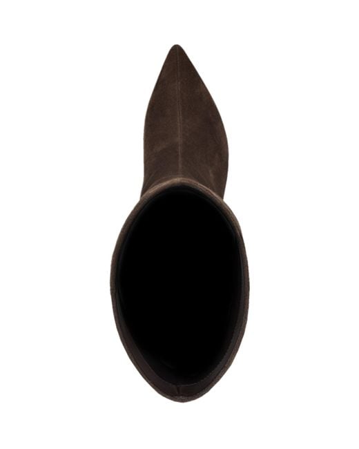 Nine West Brown Lorthey Tall Stiletto Dress Boots Regular Wide Calf