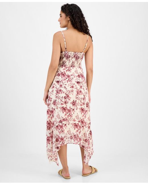 And Now This Pink Textured Scoop-neck Slip Dress
