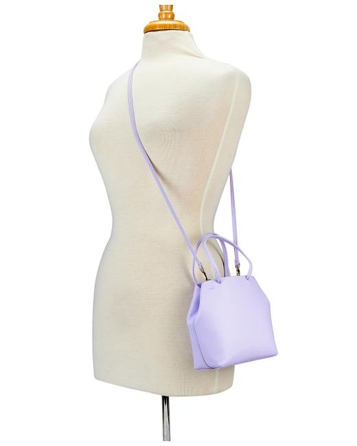 Gigi New York Purple Sydney Mini Leather Shopper Bag