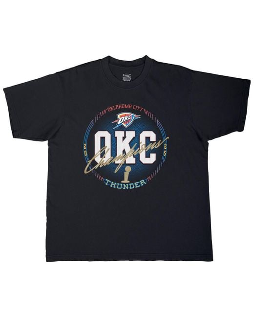 Stadium Essentials Black And Oklahoma City Thunder 2025 Nba Finals Champions All Access Urban T-shirt