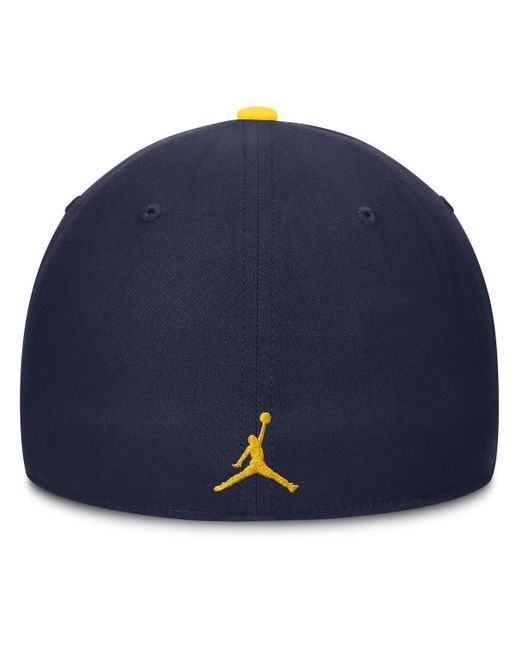 Nike Yellow Maize/navy Michigan Wolverines 2025 Sideline Rise Local Performance Flex Hat for men