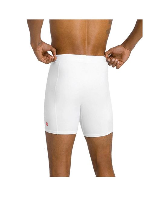 Wilson White Tennis Compression Shorts for men