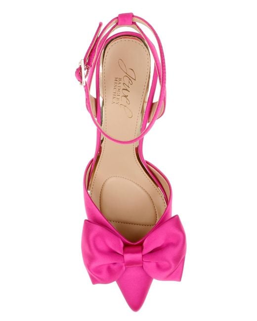 Badgley Mischka Pink Yanna Pointed Toe Evening Pumps