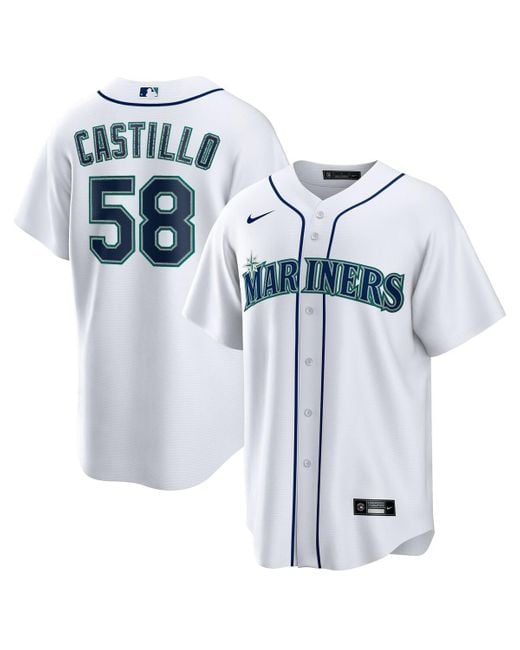 Nike Luis Castillo Seattle Mariners Home Replica Jersey in White for Men Lyst