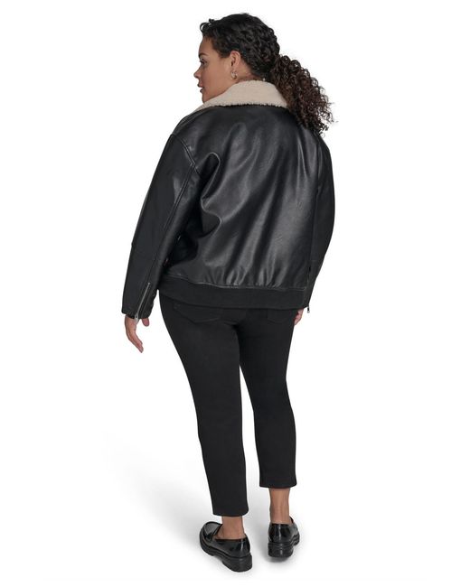 Levi's Black Plus Size Long Sleeves Bomber Jacket